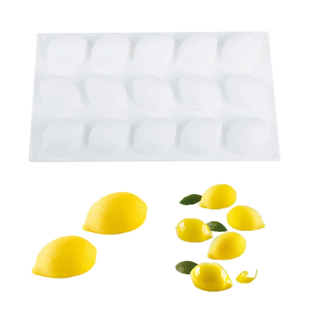 

Eco-Friendly 15 Lemon Shaped Silicone Resin Mousse Cake Mold Jelly Pudding Molds Chocolate Mould Ice Mold Kitchen Accessories