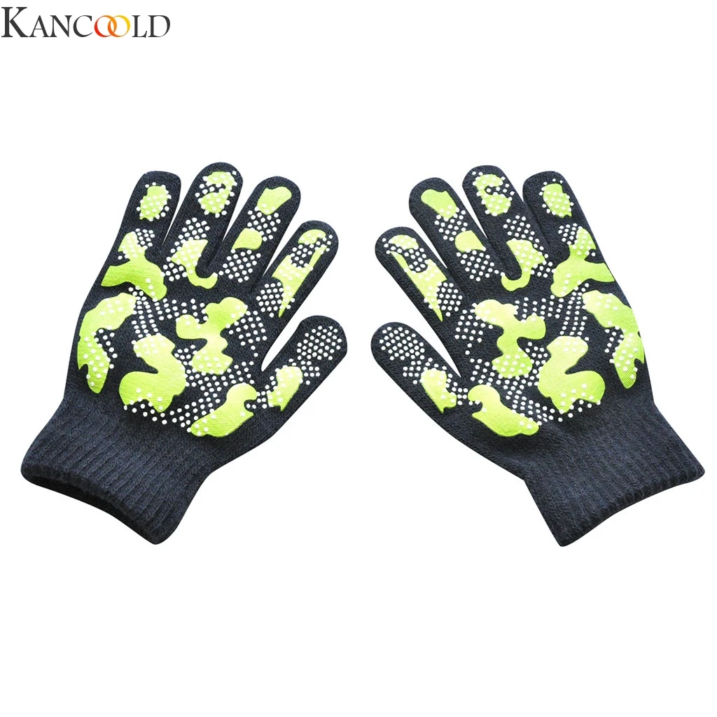 Зимние теплые вязаные камуфляжные милые высококачественные удобные перчатки с