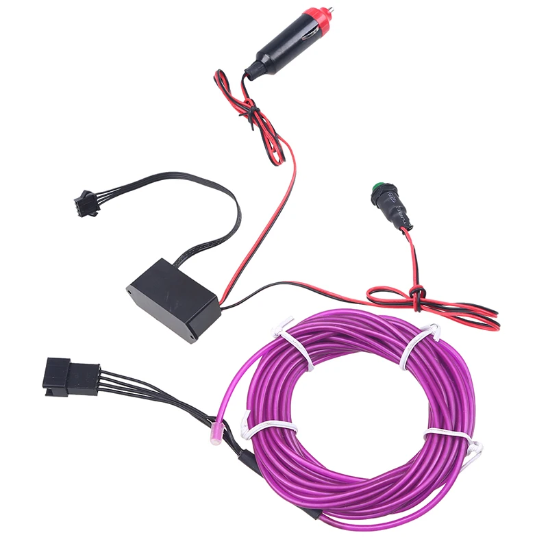 Posbay 5 м автомобильный Стайлинг чеканка EL провод Светильник лампа полоса