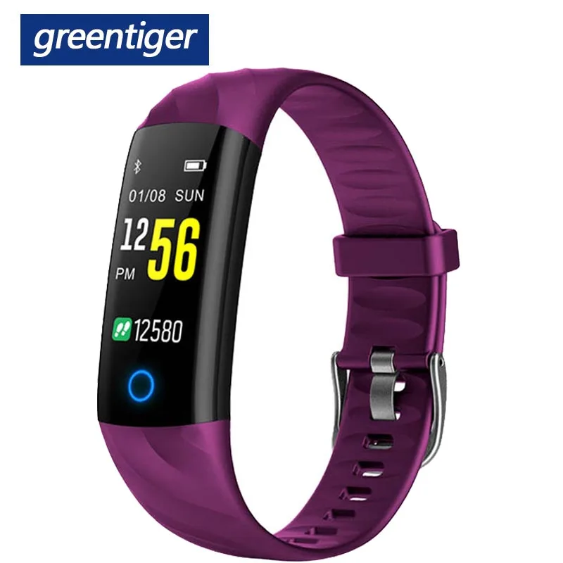 Greentiger S5, умный Браслет, цветной экран, для мужчин, кровяное давление, кислород, IP68, водонепроницаемый, шагомер, умный Браслет, пульсометр