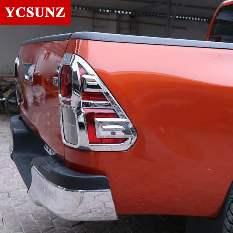 ABS хромированный задний фонарь крышка для Toyota Hilux Revo Rocco 2016 2017 2018 2019 2020|trim cover|chrome