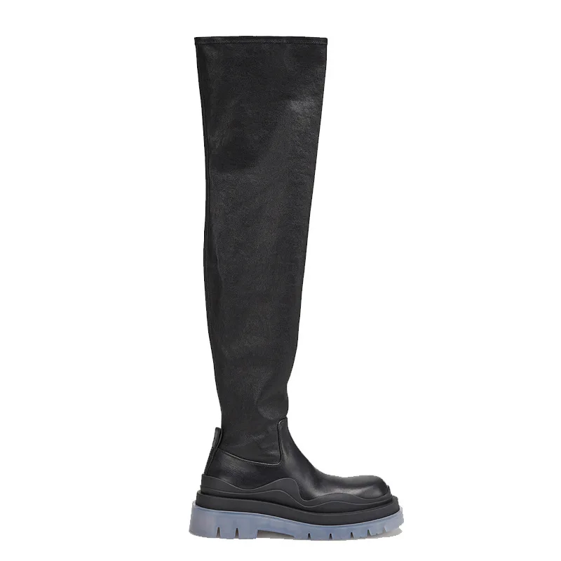 

Bv2021 Autumn and Winter New Slimming Skinny Leg Platform Women's Boots Elastic Socks Boots over the Knee Boots Women's