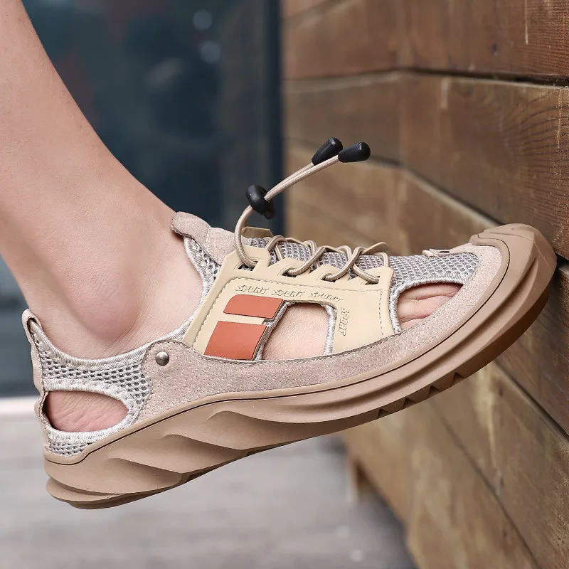 Сандалии мужские Нескользящие Уличная обувь для ходьбы пляжные удобные мягкие