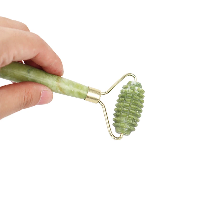 Инструмент лифтинга лица с двойной головкой нефритовый каменный ролик