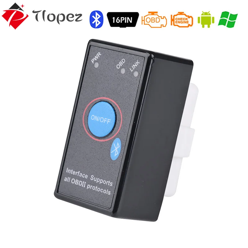 V1.5 EML327 Bluetooth OBD2 Code Reader Car Diagnostic Tool Adapter ELM327 OBDII Power Switch Auto Scanner D5 | Автомобили и