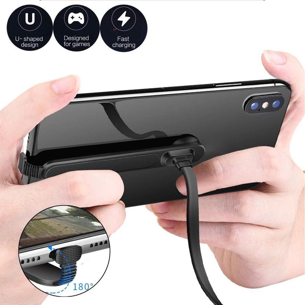 Подзарядка мобильного телефона плоский Быстрый зарядный кабель U Тип игровой