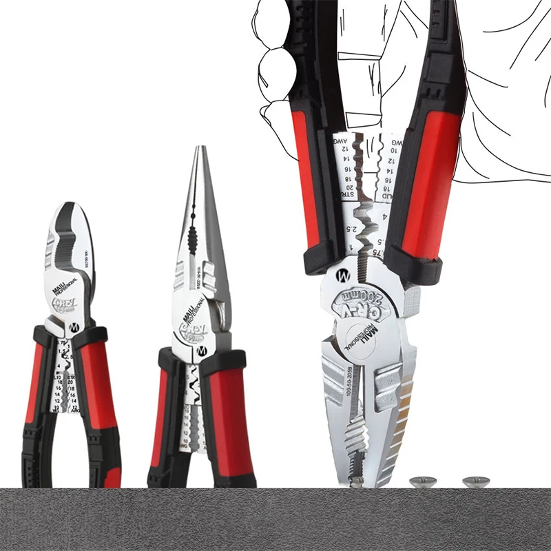 Многофункциональные кусачки из легированной стали 7 в 1 для зачистки проводов