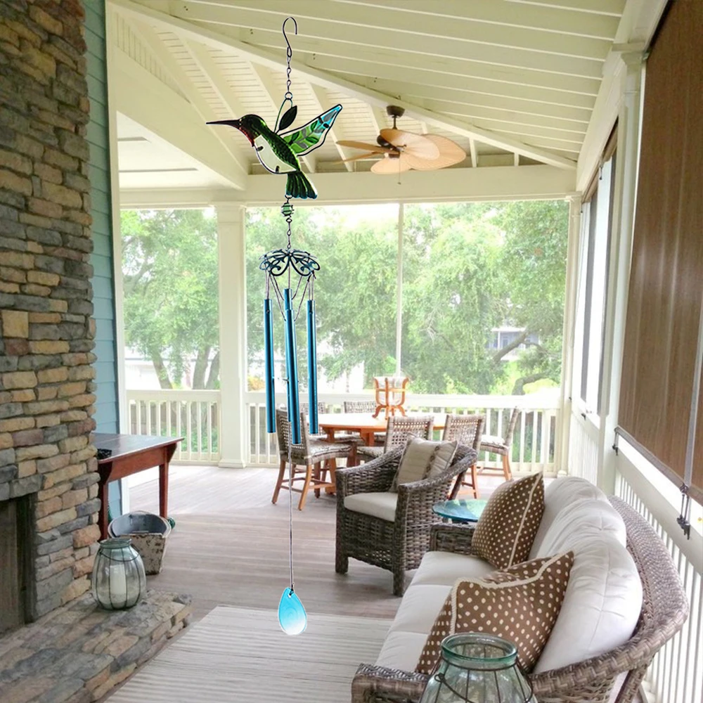 Садовые птицы ветряные колокольчики окно балкон колибри павлин Сова двор