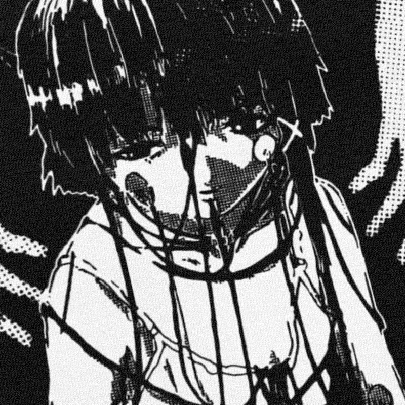 Мужская футболка с принтом манга серийные эксперименты рисунком из аниме