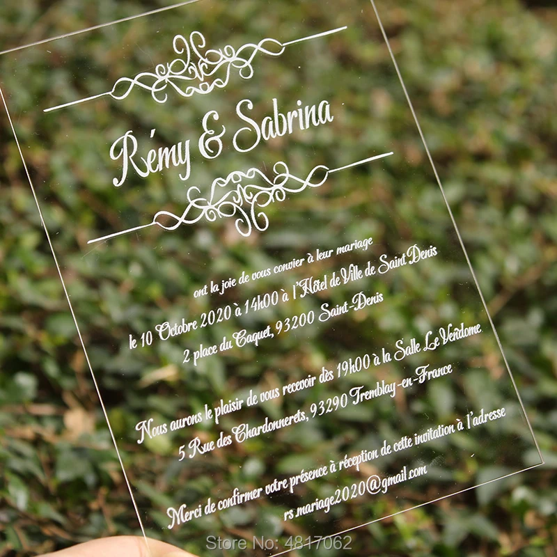 Акриловое Свадебное приглашение пригласительная открытка акриловое фотосессия