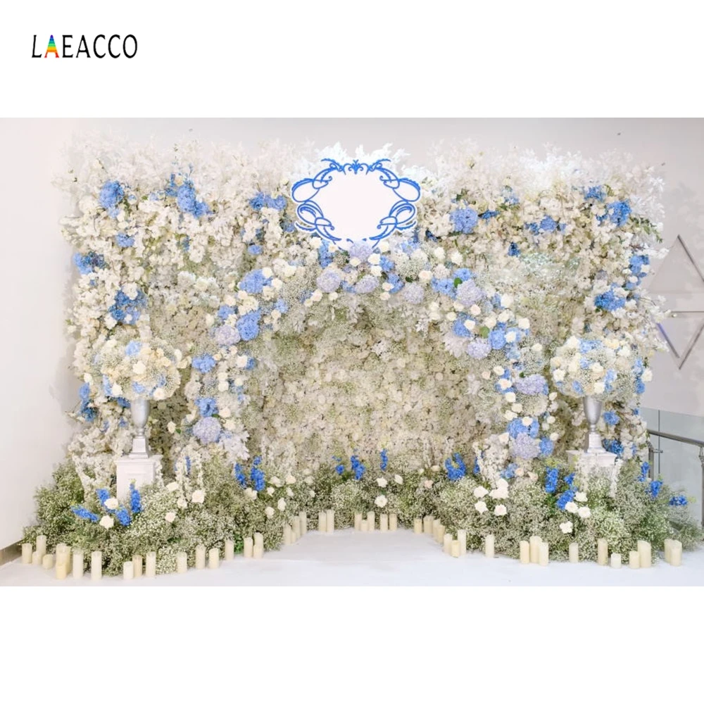 Laeacco свадебный цветок занавес фотографии фоны сцены свадебный портрет индивидуальные фотографические фоны для фотостудии - Цвет: NBK16817