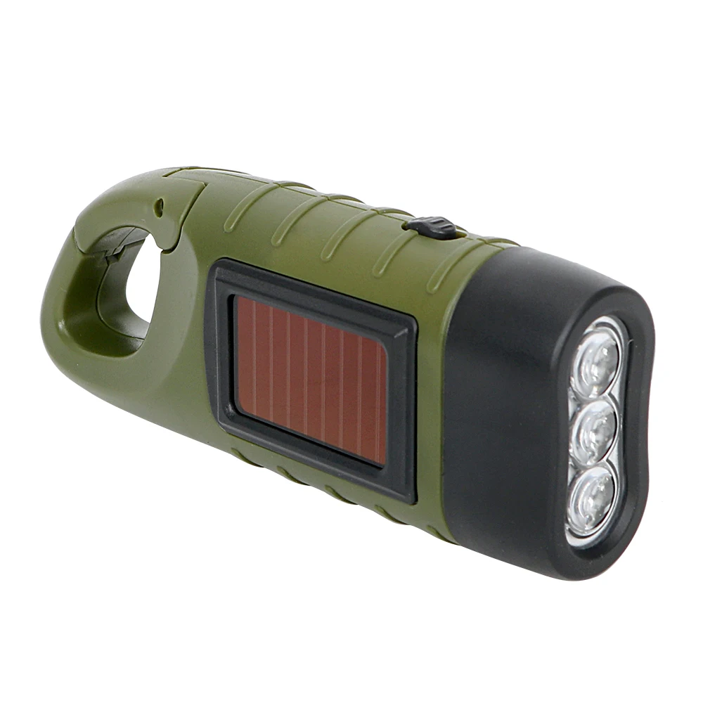 

Torch Lantern LED Flashlight Solar Power Tent Light Portable Hand Crank Dynamo for Outdoor Camping Mountaineering