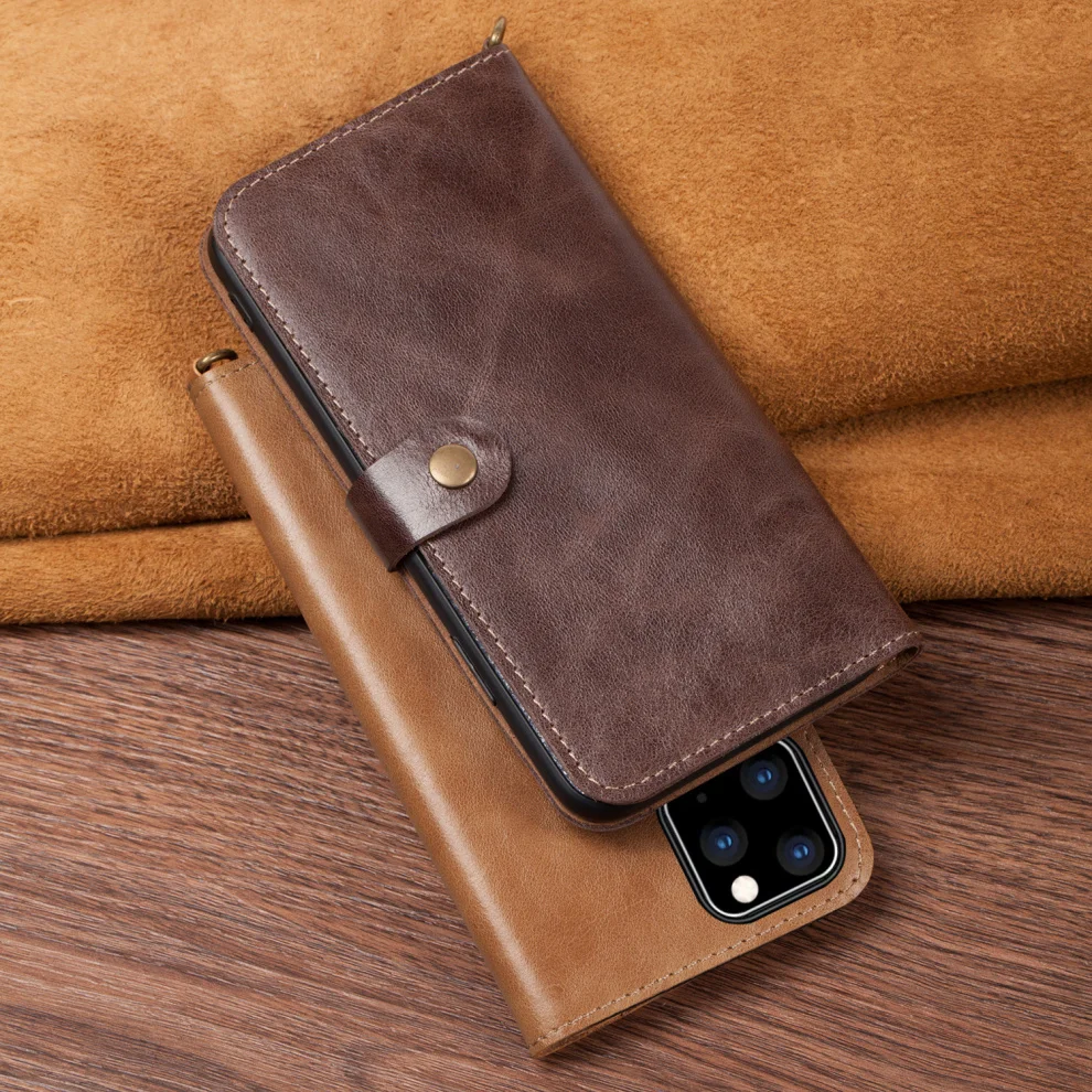Чехол-книжка для Apple iPhone 11 Pro Max, ультра тонкий мягкий винтажный Чехол-бумажник из натуральной кожи для iPhone 11/Pro