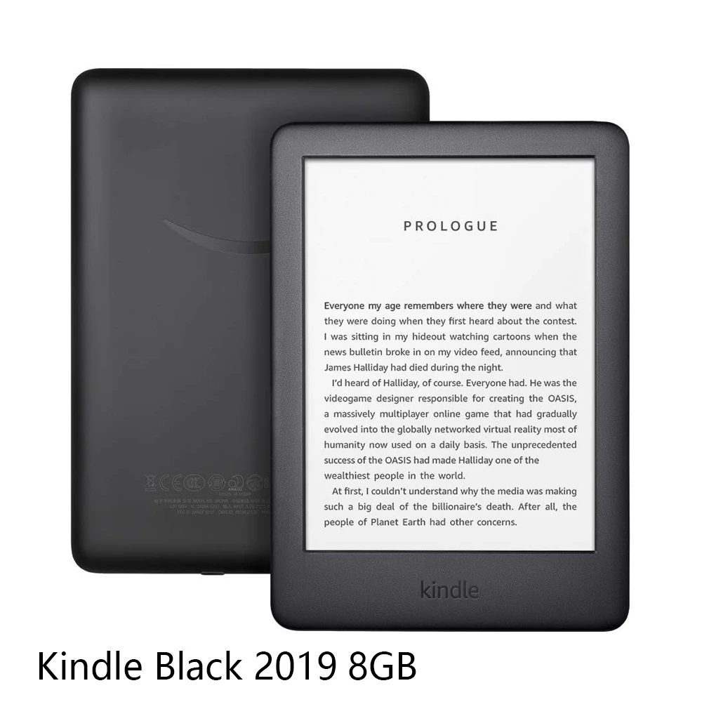 Все новые Kindle черный 2019 версия теперь со встроенным спереди светильник Wi Fi 8GB для