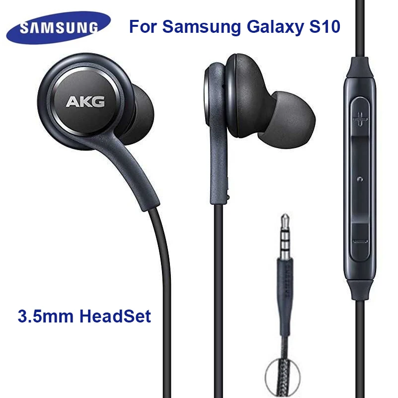 

Original Samsung AKG Earphone IG955 3.5mm In-ear Volume Control with Microphone Headset for Galaxy S10 S9 S8 S7 S6 S5 Smartphone