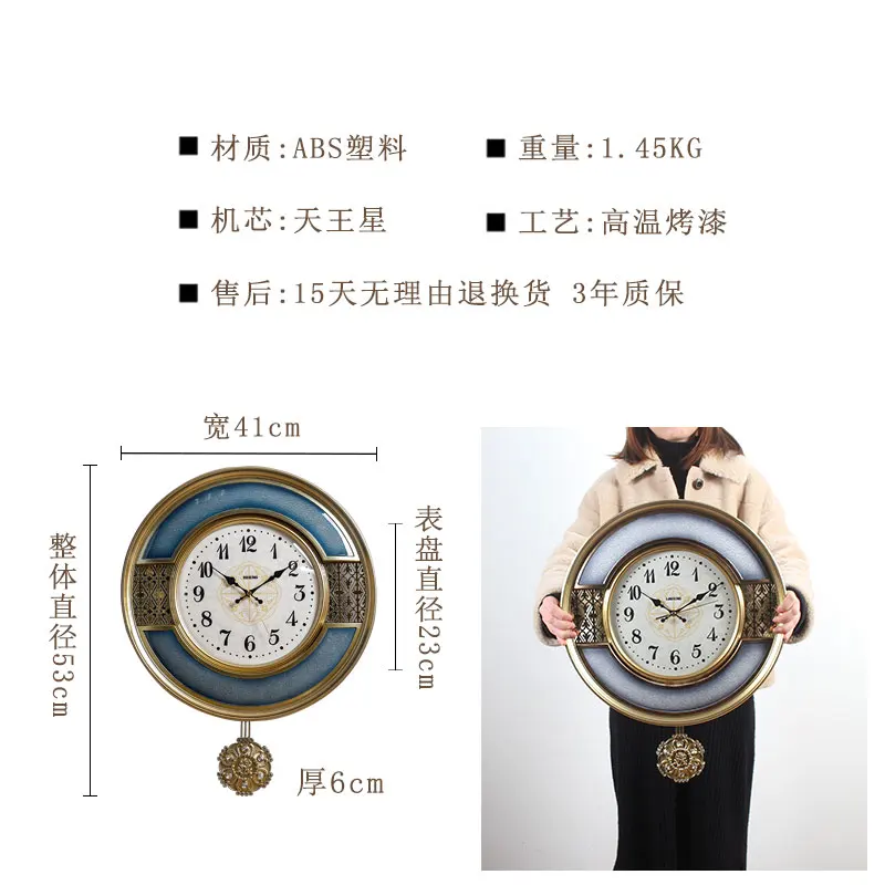 Настенные часы в Европейском стиле современный дизайн маятниковые настенные