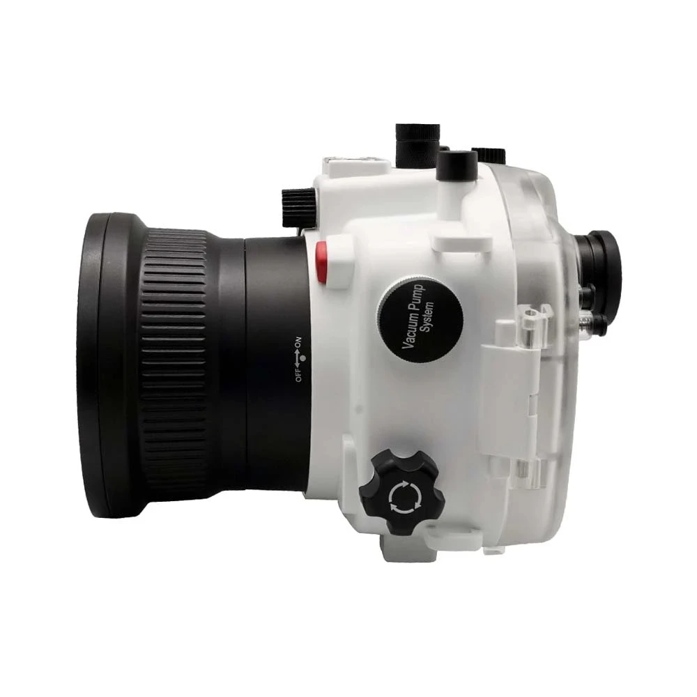 40m/130ft For Sony A7 III A7R3 A7RIII A7III A7M3 28-70mm lens underwater camera housing diving box case Waterproof cover White