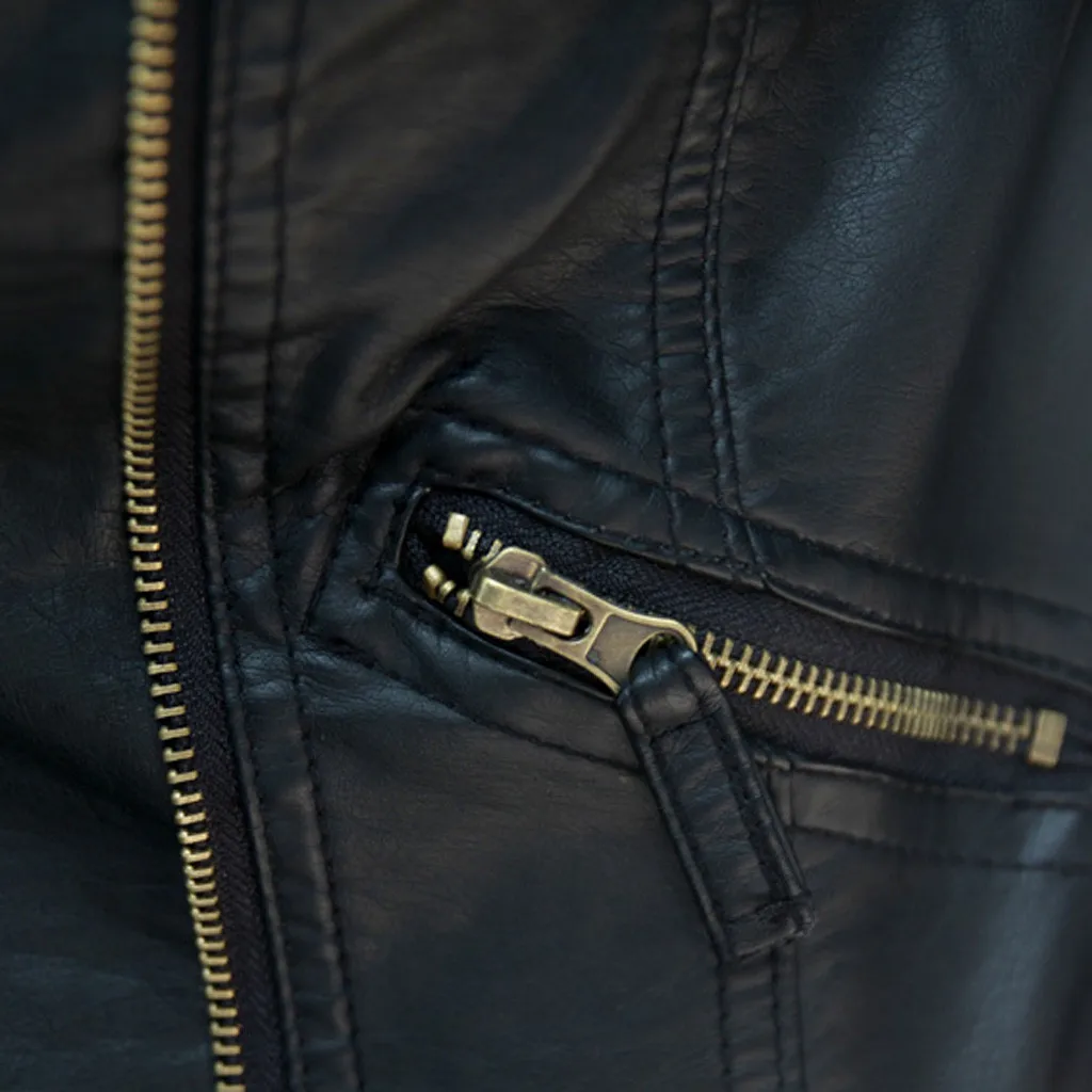 Женская куртка из искусственной кожи на молнии облегающее байкерское