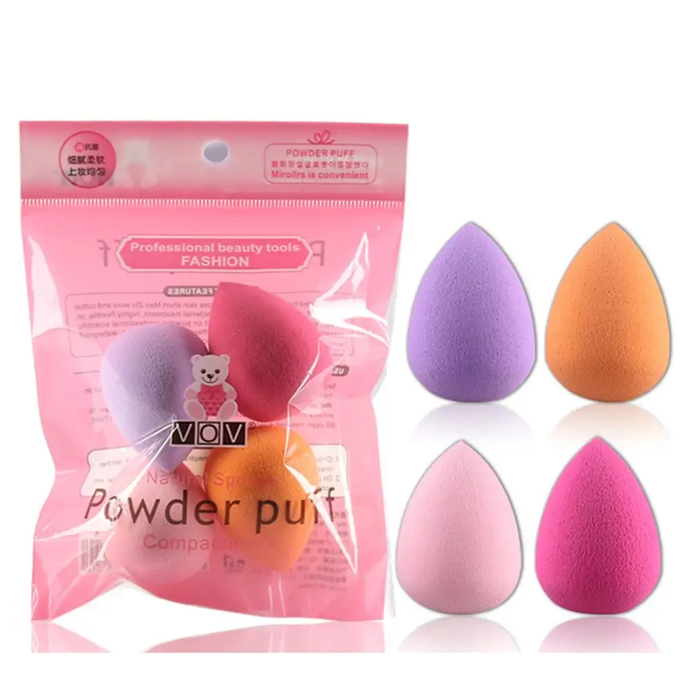 4Pcs Waterdrop Gourd Makeup Sponge Female Ideal Puff Facial Powder BB Cream Reusable Cosmetic Blending Tools |