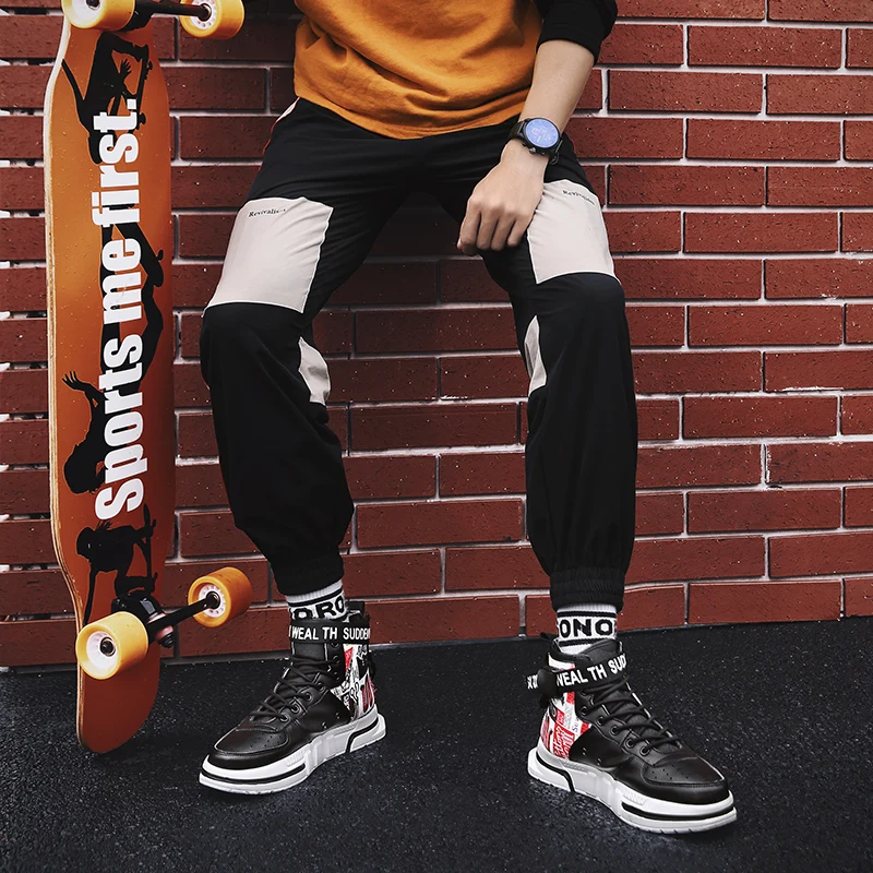 VESONAL 2020 Spring Hip Hop High Top Print lightweight Leather Sneakers Men Shoes Casual Rock Breathable Male Footwear street | Обувь