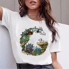 Футболка Totoro женская с изображением пириатов, топ с графическим принтом Миядзаки Хаяо 90-х, милая рубашка в стиле Харадзюку