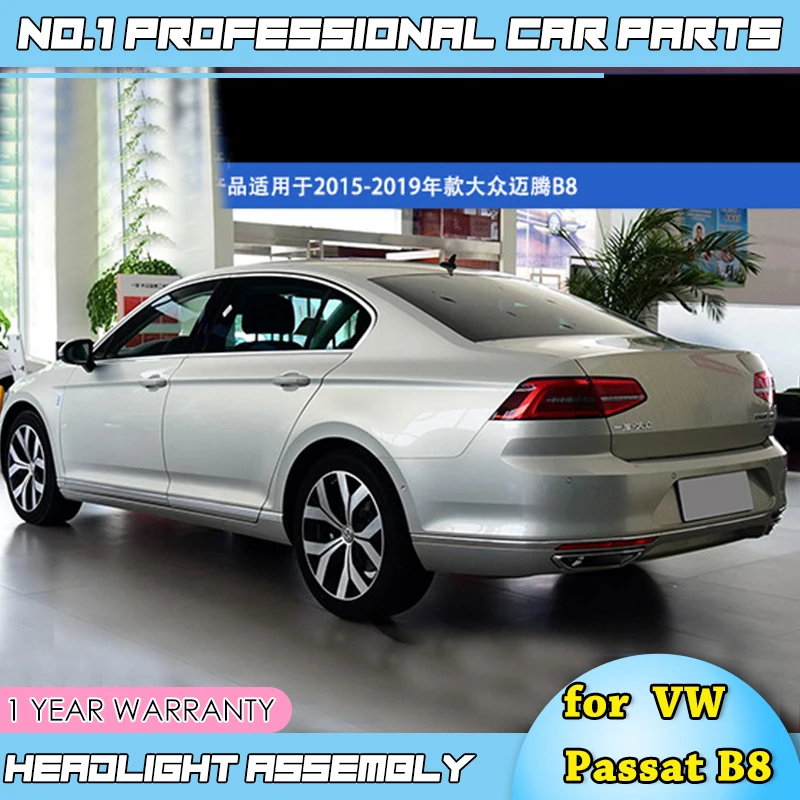 Автомобильные задние фары для VW Passat B8 Eur Verson задние фонари светодиодный DRL ходовые фары, противотуманные фары ангельские глаза задняя парковка