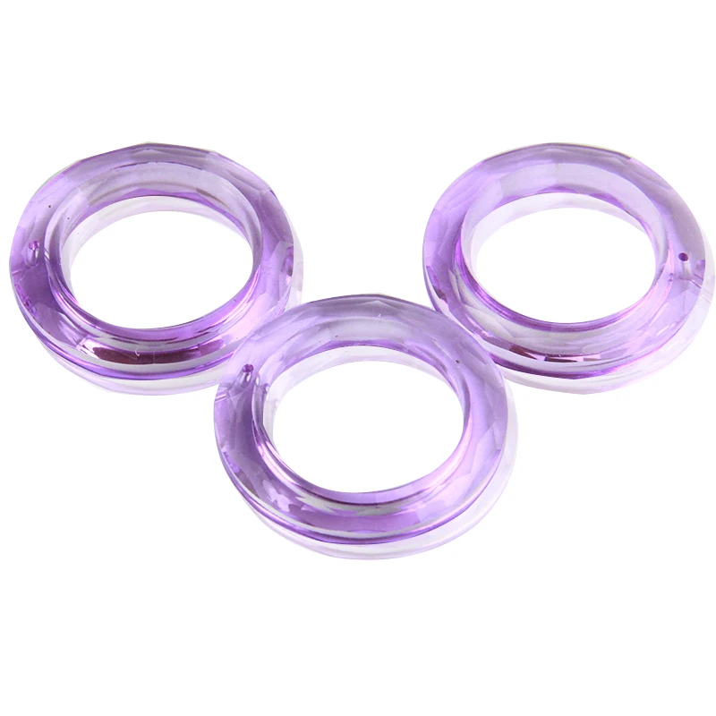 50 мм 10 шт Хрустальное большое уплотнительное кольцо с одним отверстием круглое