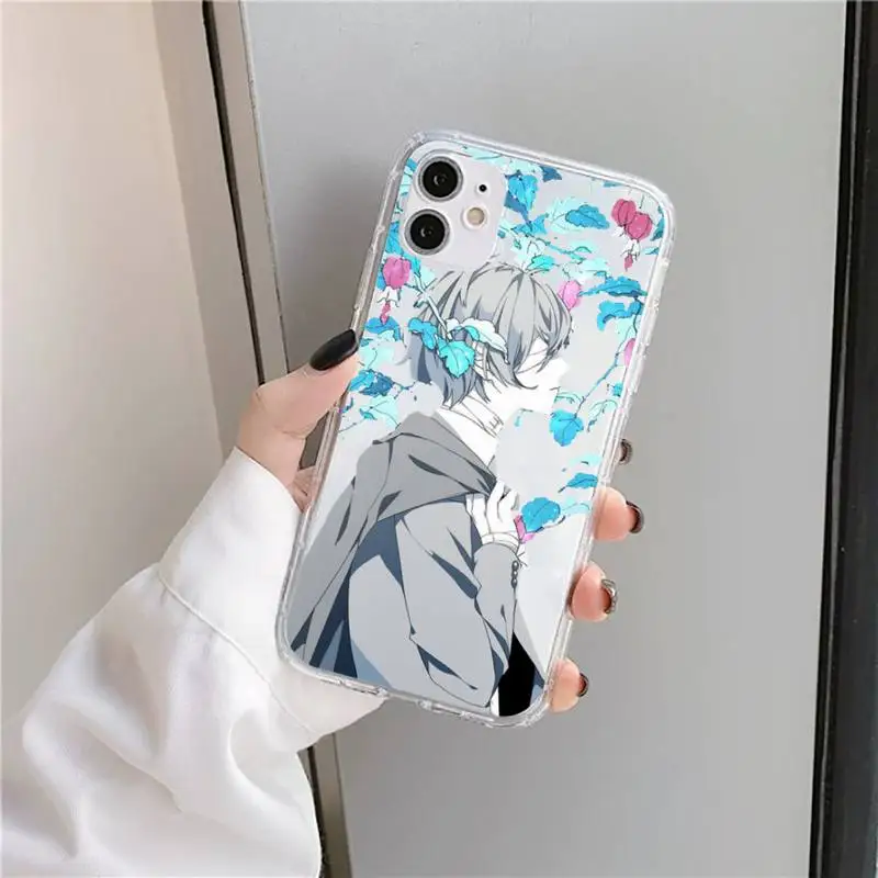 

Anime Bungou Stray Dogs Dazai Osamu Phone Case Transparent for iPhone 11 12 mini pro XS MAX 8 7 6 6S Plus X 5S SE 2020 XR