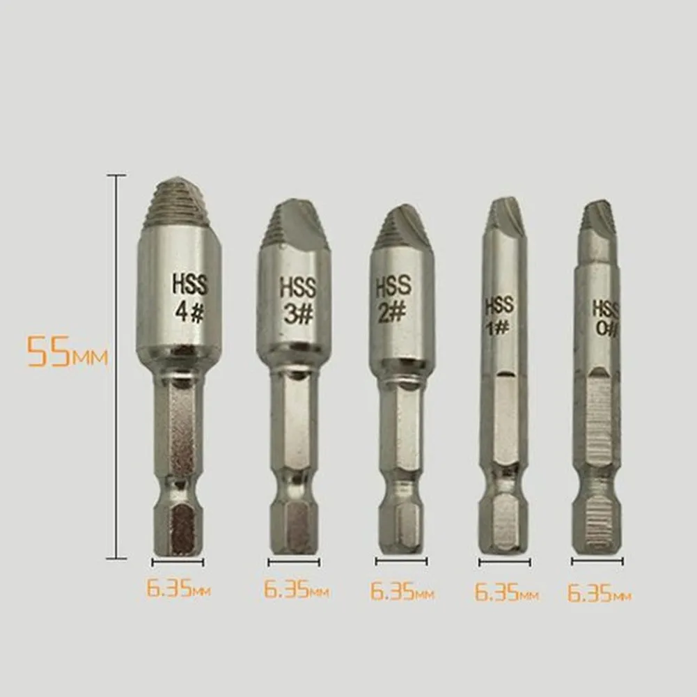 

1/4 дюймовый экстрактор болтов с шестигранным хвостовиком 1/4 \ 'приспособление для удаления винтов с шестигранным хвостовиком 5 шт./комплект 5 ...