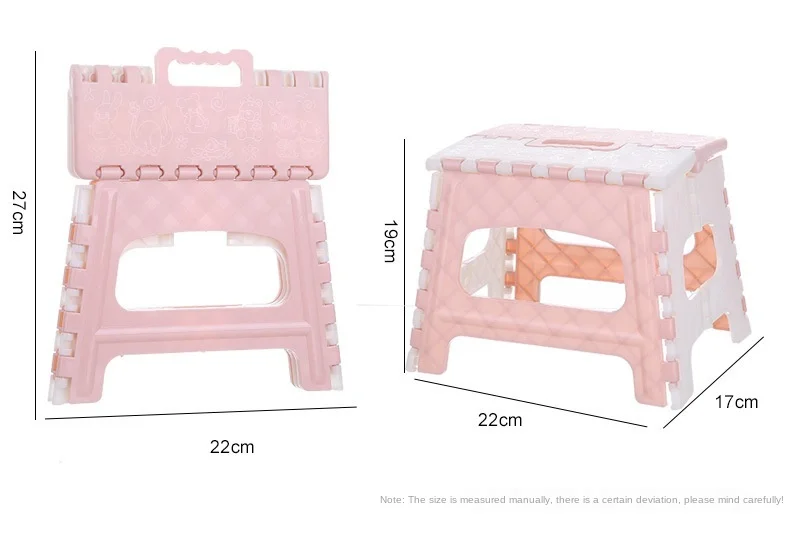 

Folding Home Kids Children Plastic Step Stool Portable Folding Chair Small Bench Stool Living Room Furniture Home Furniture