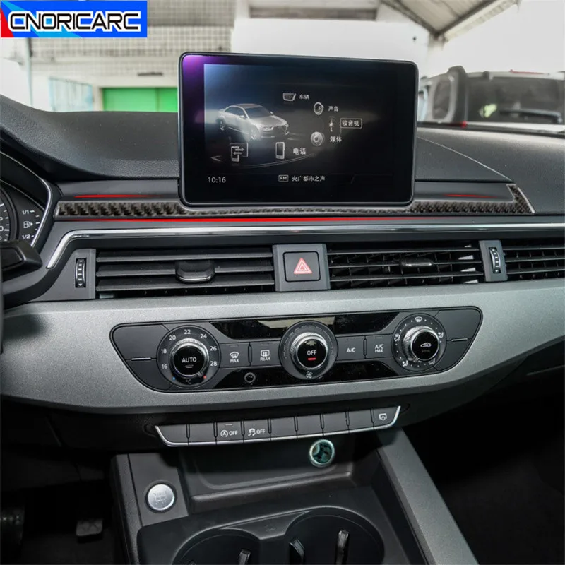

Car Center Console Navigation Trim Strips Decoration Sticker For Audi A4 B9 2017-2019 LHD Carbon Fiber Auto Accessories