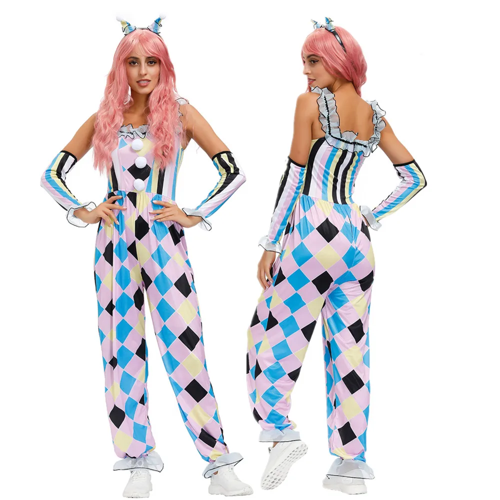 Женские Карнавальная вечерние платье одежда костюм клоуна Забавный для