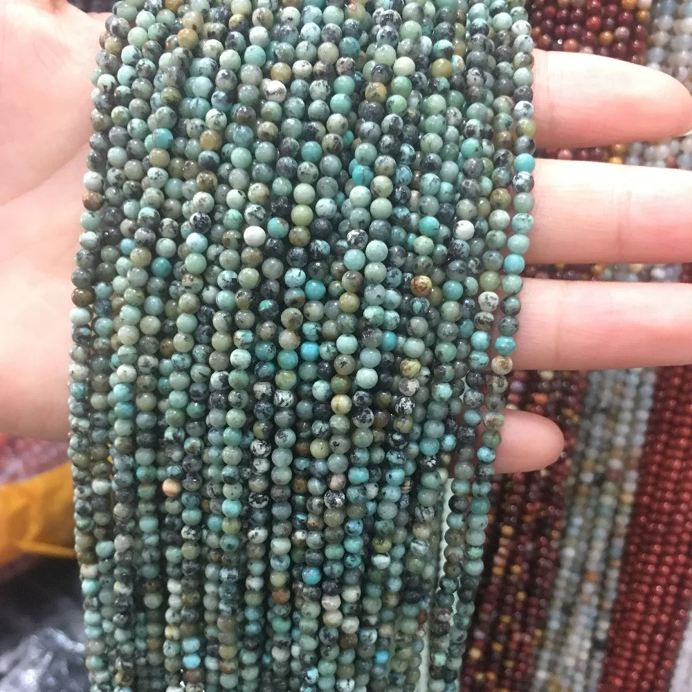 Горячая Распродажа! Африканская бирюза из натурального камня маленькие бусины 3