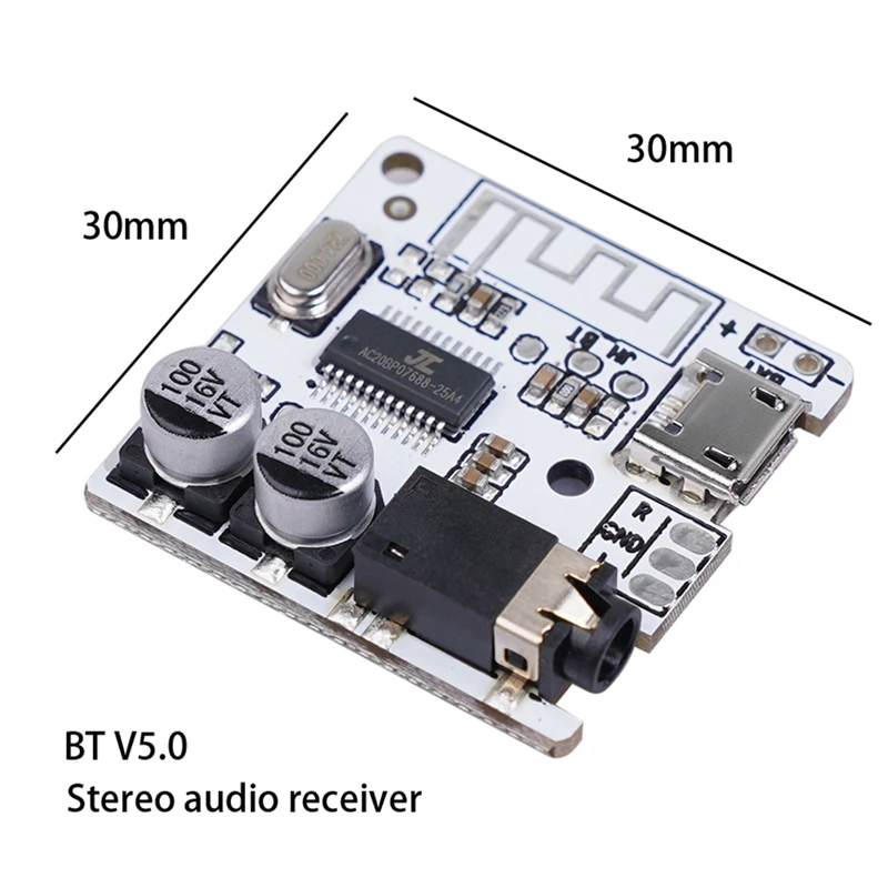 

DIY Bluetooth Audio Connector Bluetooth 5.0 MP3 Lossless Decoder Board Wireless Stereo Music Module 3.7-5V
