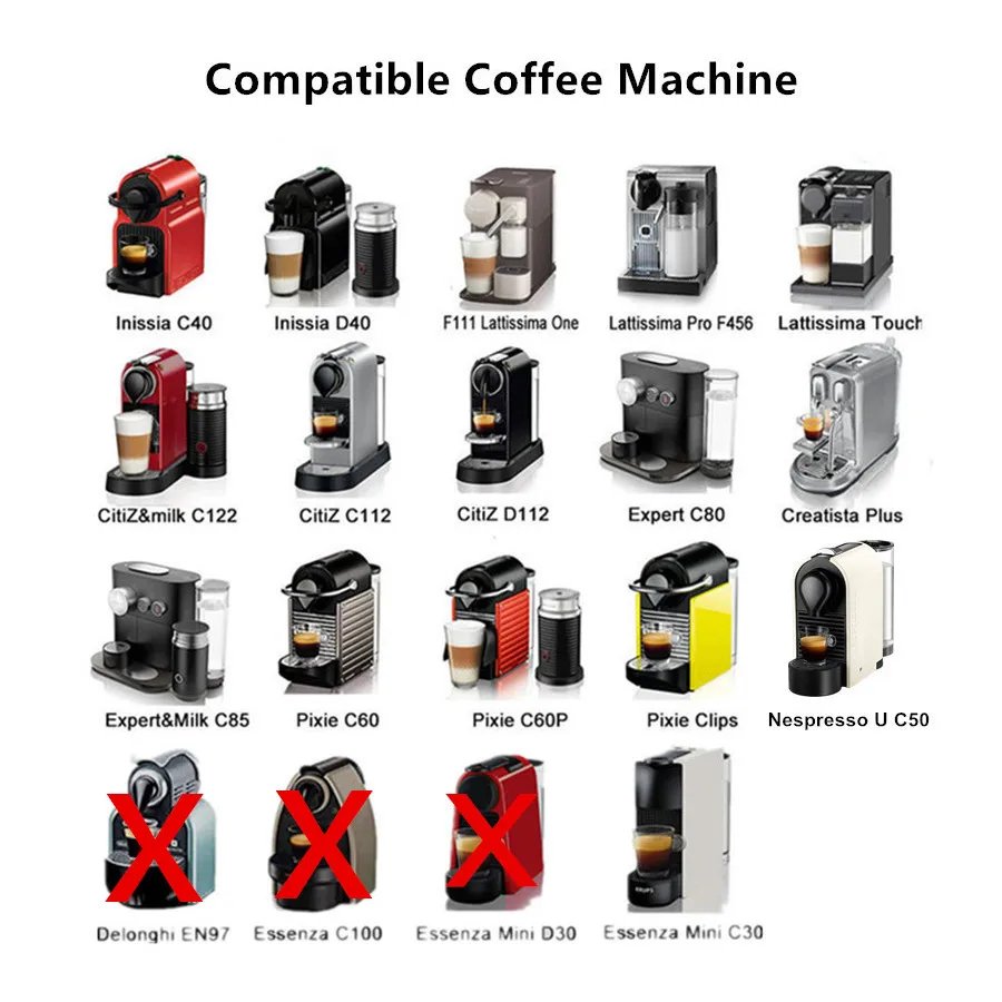 Обновленная Нержавеющая Сталь Nespresso фильтры для кофе капсулы стручки трамбовки для эспрессо многоразовые Многоразовые корзины