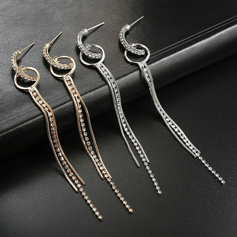 Новые модные висячие серьги с золотым и серебряным покрытием черные