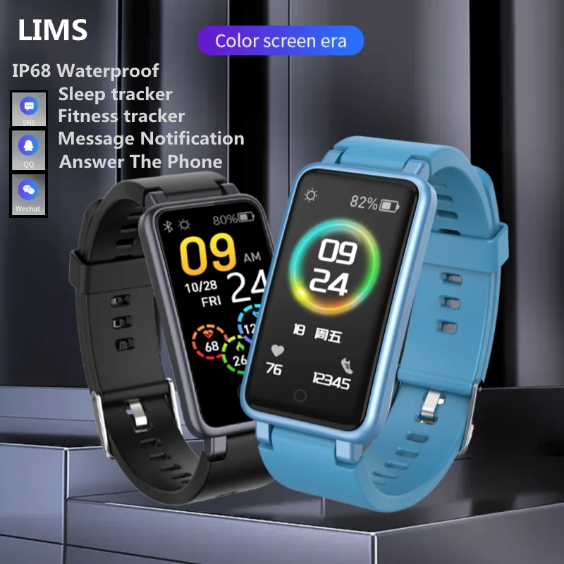 

2021 C2 Plus Smart Watch IP67 Waterproof Fitness Call Smartwatch Men Women Smart Band Tracking Smart Bracelet For IOS Android