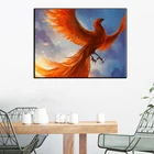 5D алмазная живопись своими руками художественное украшение животное огонь феникс квадратные алмазы круглые алмазы настраиваемый Настенный декор