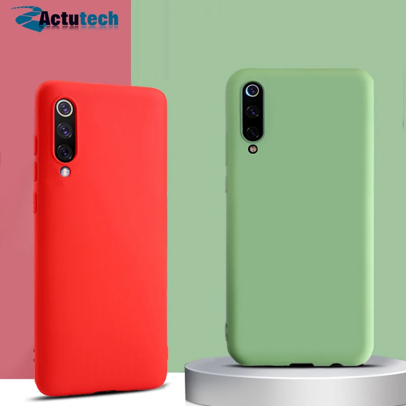 

solid candy color silicone case on for xiaomi mi 9 mi9 se yellow thin tpu phone back cover coque funda for xiaomi9 xiomi 9se