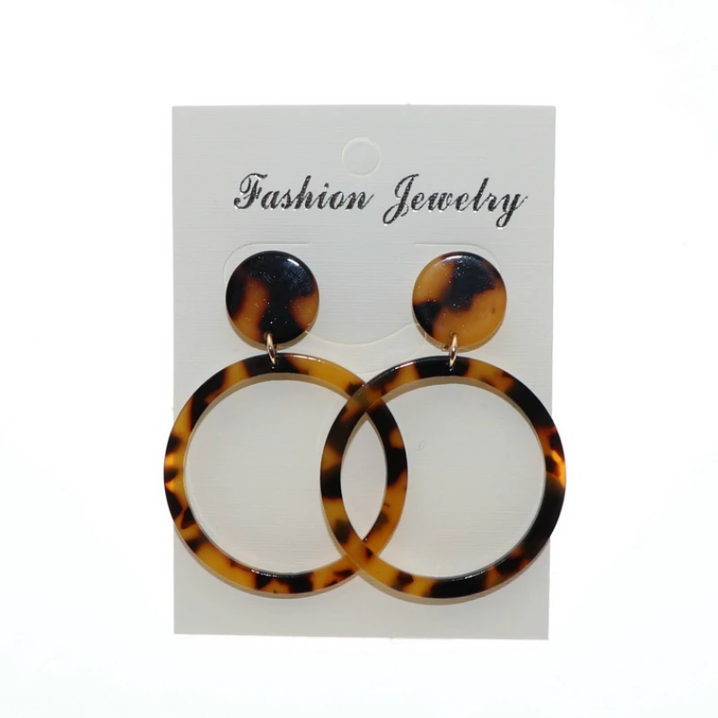 

Acrylic Boho 2020 Acetate Dangle Drop Earings for Women Resin Bohemian Geometric Earring Colored Leopard Acetate Earring Jewelry