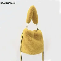 plush bags for women winter faux fur crossbody pack handbag women casual fur shoulder bags bolsa feminina