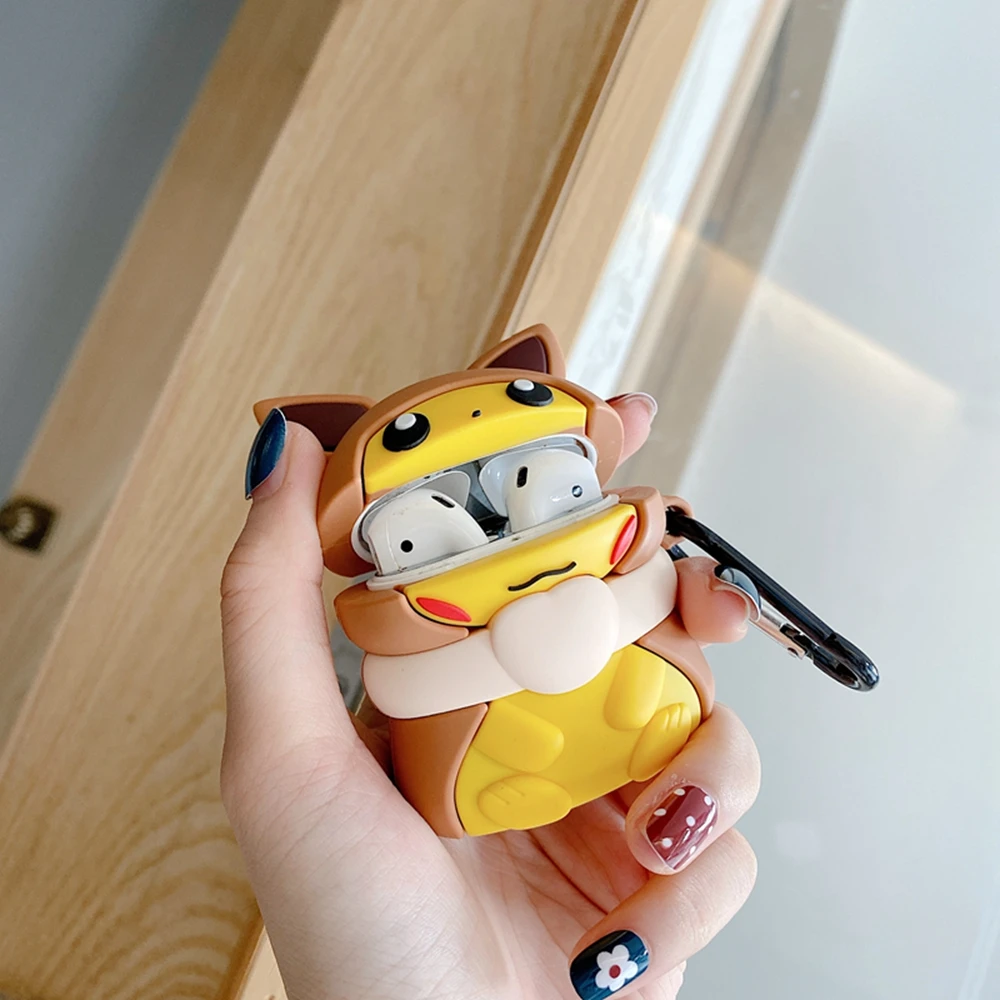 

For AirPods 2 AirPods 1 Case New Cute cartoon Duck shape silicon headphone Cover For Air pods 3 Pro Portable Case Protect