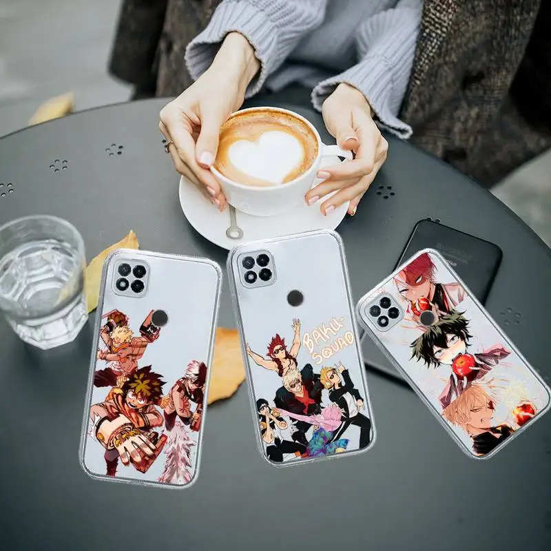

Anime My Hero Academia Phone Case Transparent for Xiaomi redmi note 8 9 10 11 t lite pro ultra mix 4 K40