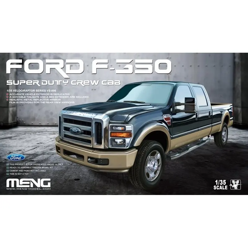 Meng Model VS-006 1/35 Ford F-350 Super Duty Crew Cab - Scal
