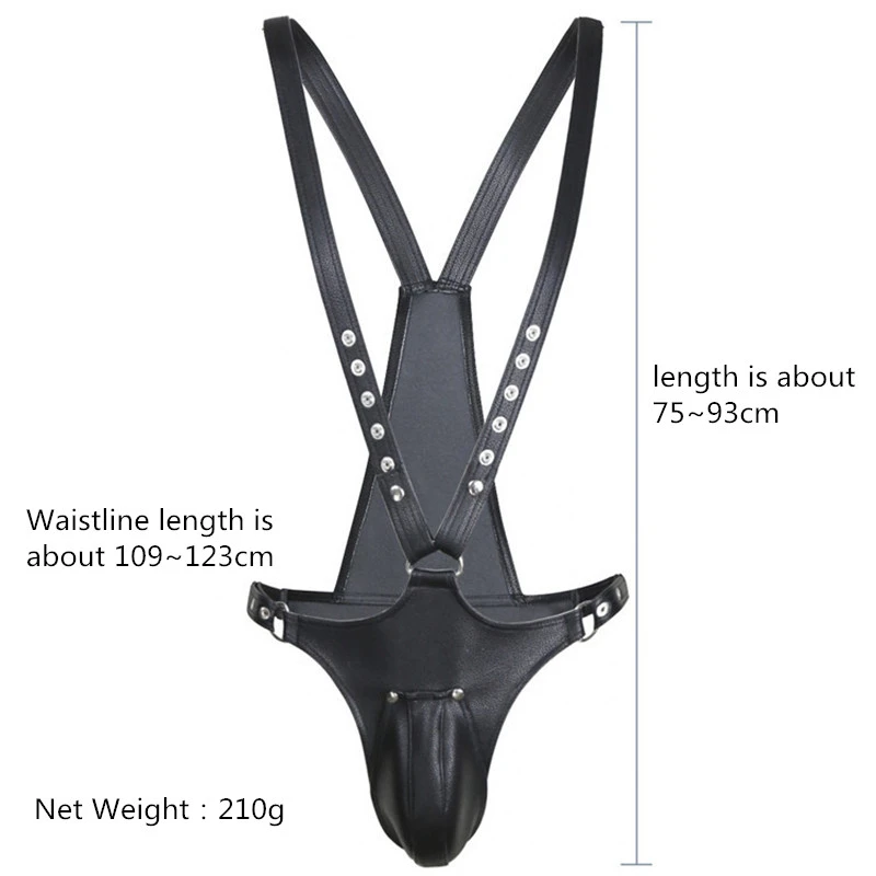 Leather Fetish Men Open Crotch Sissy Panties Male Underwear Penis Pouch Chastity Belt Erotic Crotchless Gay for BDSM Sex |
