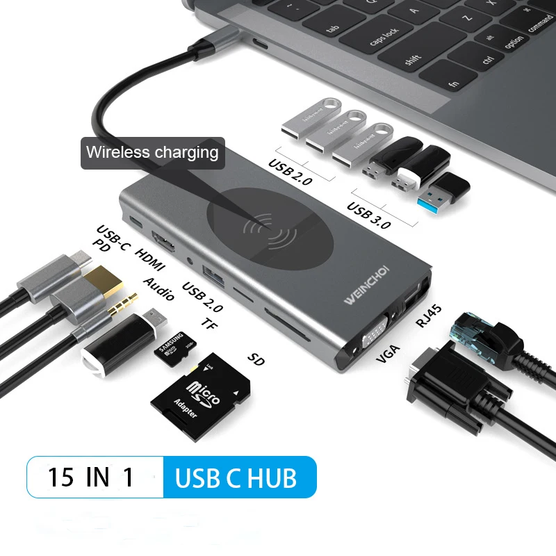 Док-станция USB Type-C для ноутбука Macbook Air Lenovo 3 0 | Компьютеры и офис