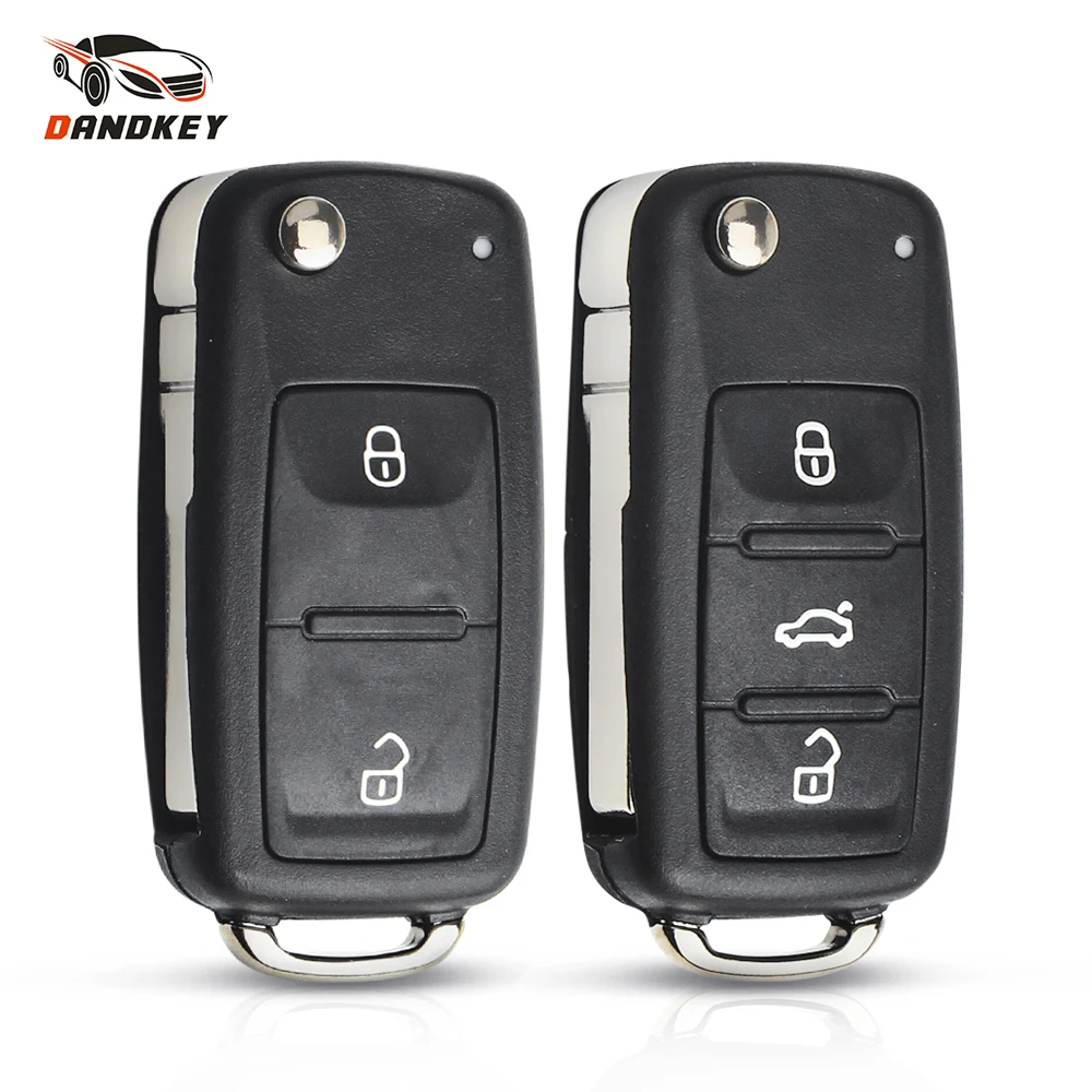 Dandkey 10 шт. 2/3 кнопок флип чехол для VW Volkswagen Golf Mk6 Tiguan Polo Passat B5|Ключ от авто| |