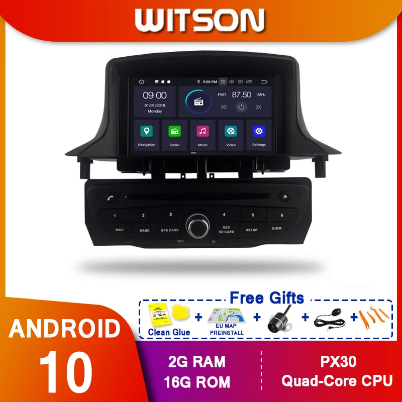 DE В наличии! WITSON! Android 10 Octa core PX5 автомобильный DVD плеер для RENAULT Megane 3 Fluence (2009 2011) 64 Гб