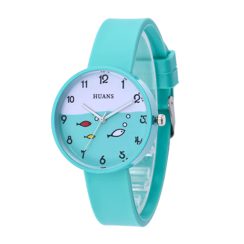 

5 farben Kinder Quarz Uhren Silikon Uhren Strap Kinder Uhren Student Cartoon Nette Student Kleinen Frische Uhr