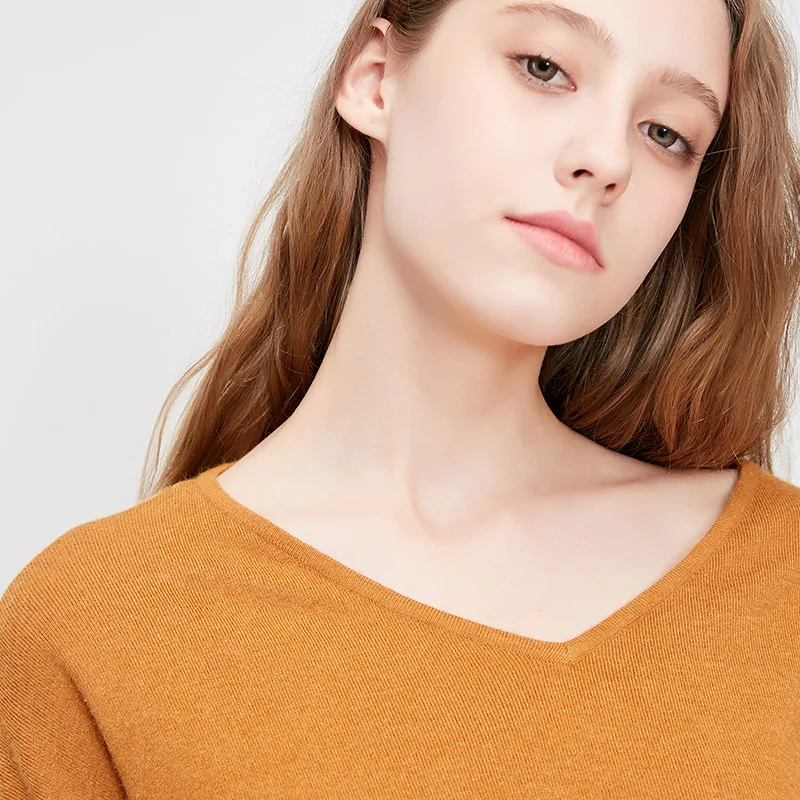 Vero Moda Новое поступление женские расклешенные рукава v-образным вырезом свободный крой гофрированные трикотажные | 318324523